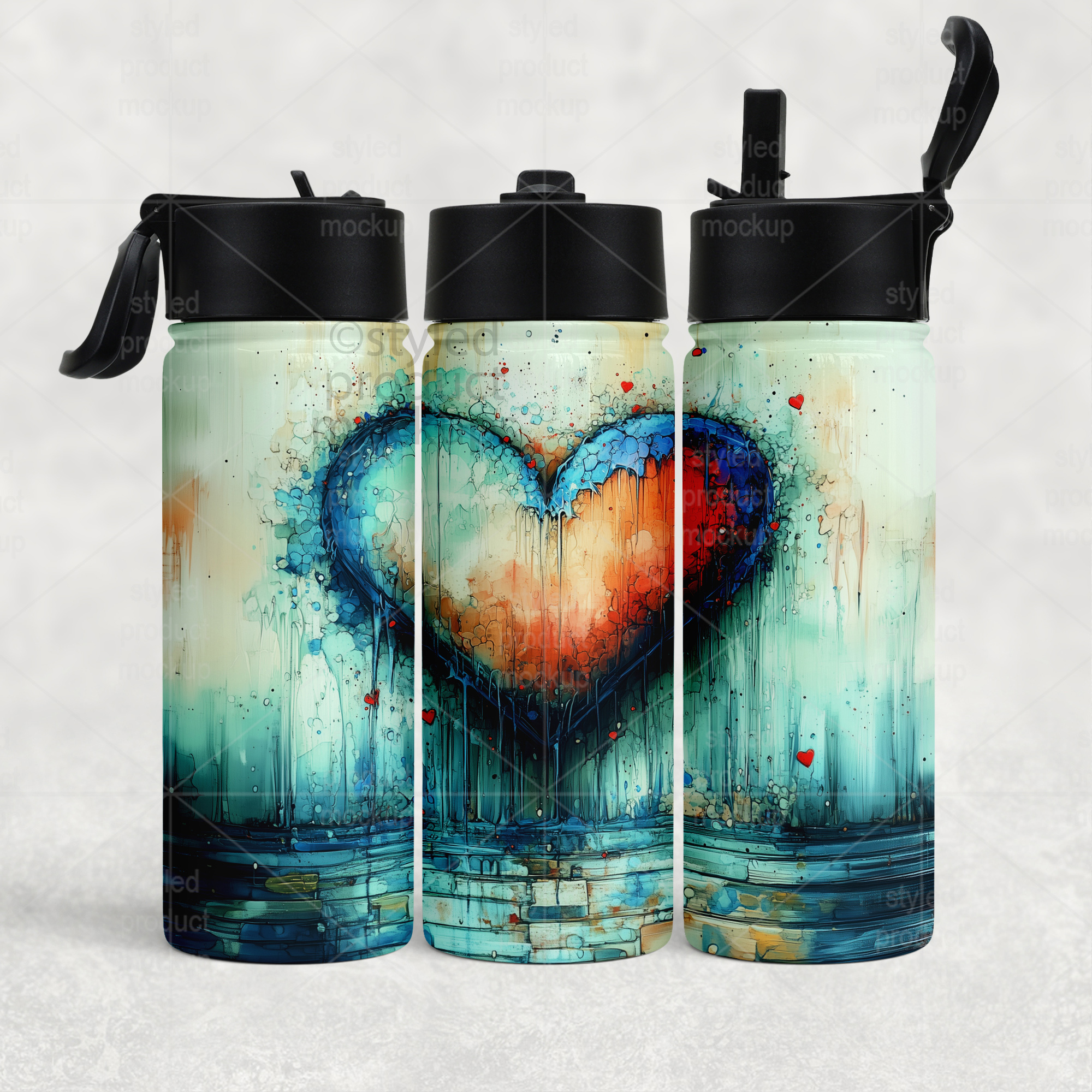 18oz Hydro Sport Water Bottle Mockup