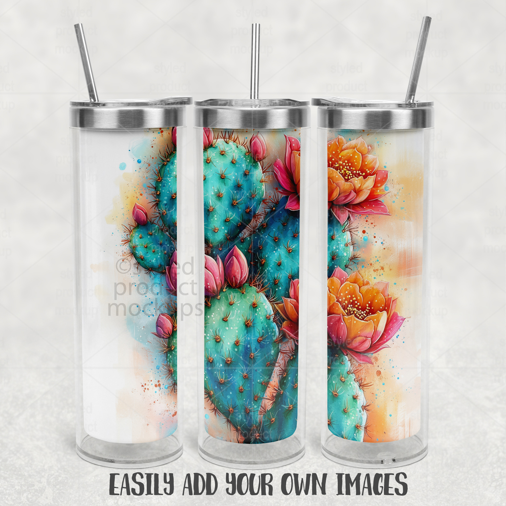 Sublimation 20oz Snow Globe Tumbler Mockup