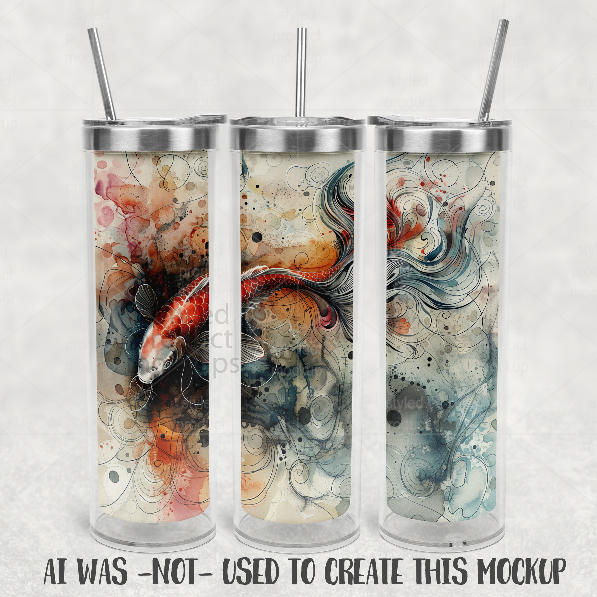 Sublimation 20oz Snow Globe Tumbler Mockup