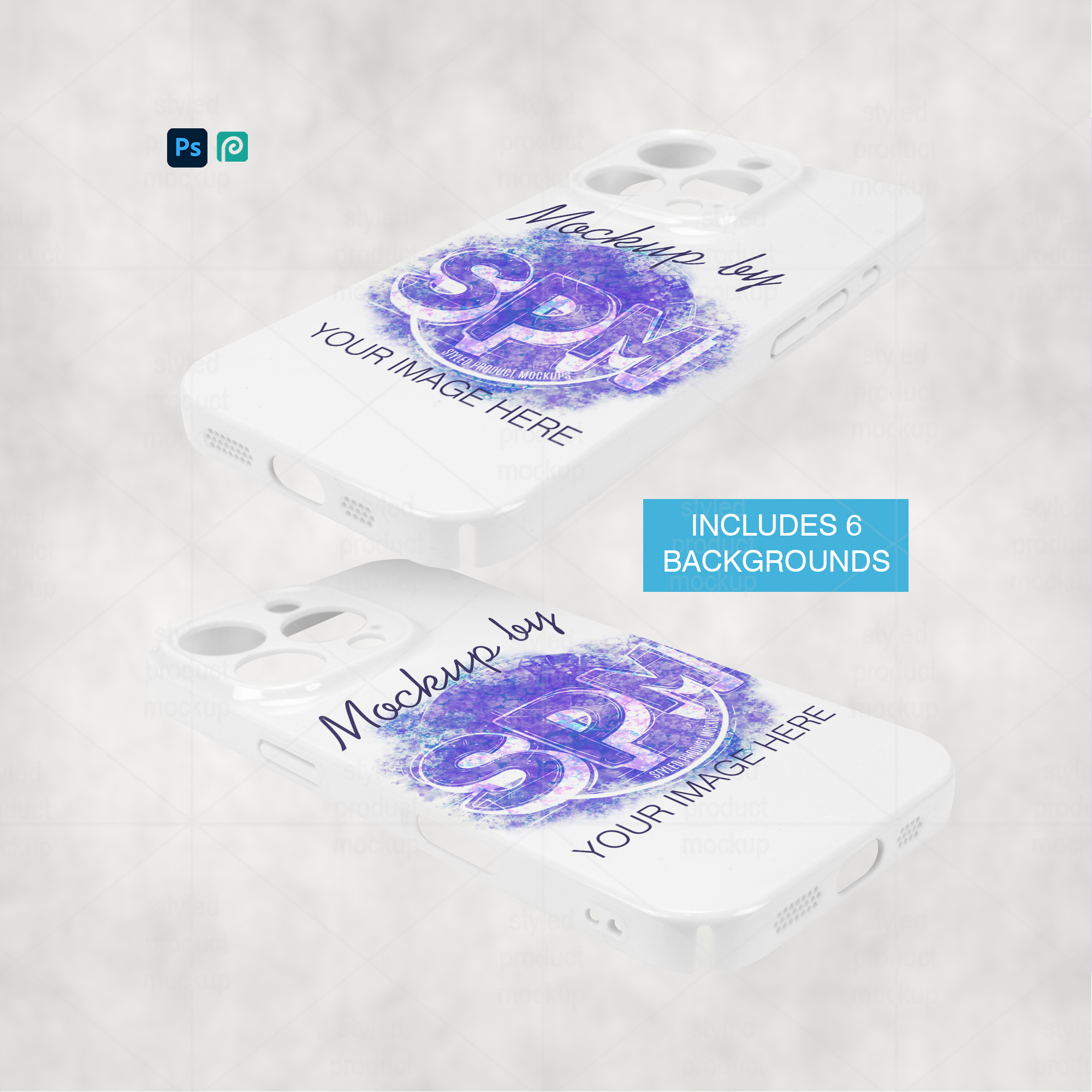 iPhone 15 Pro Max 3D Case Mockup