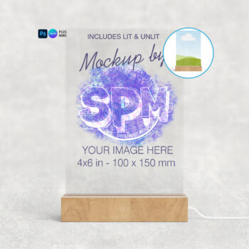 4x6 LED Plaque Mockup