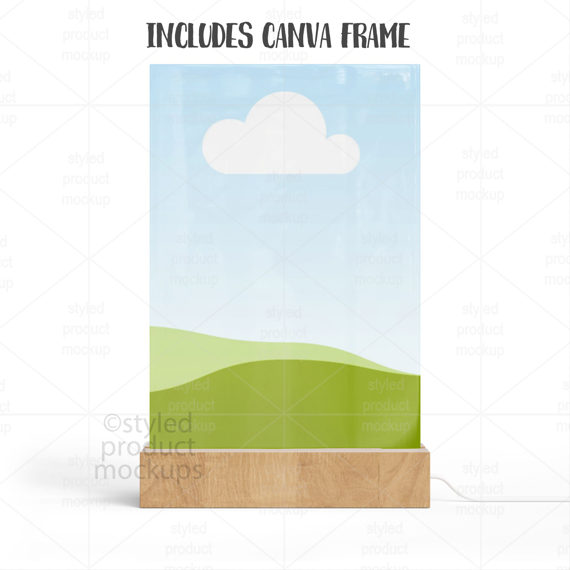 4x6 LED Plaque Mockup