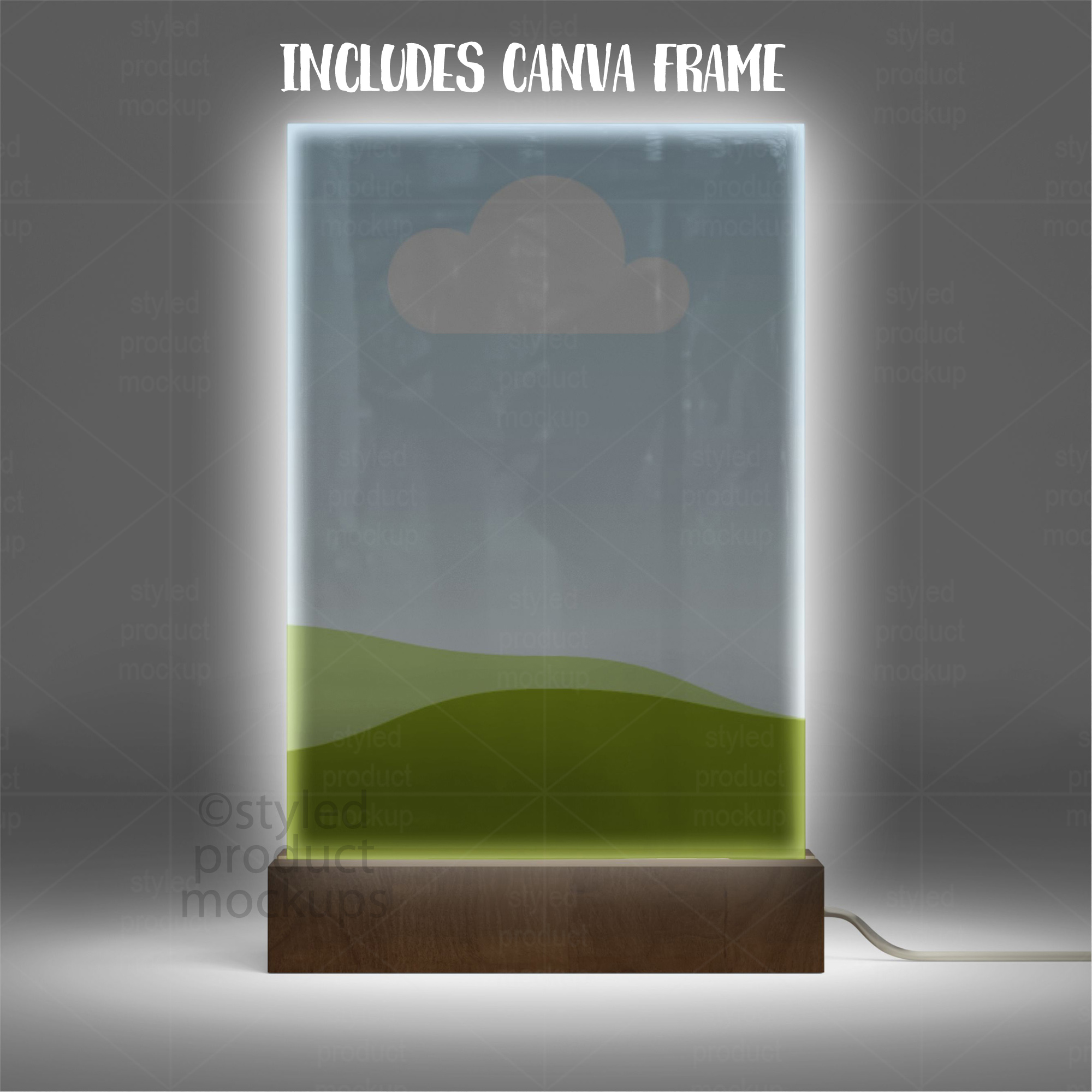 4x6 LED Plaque Mockup