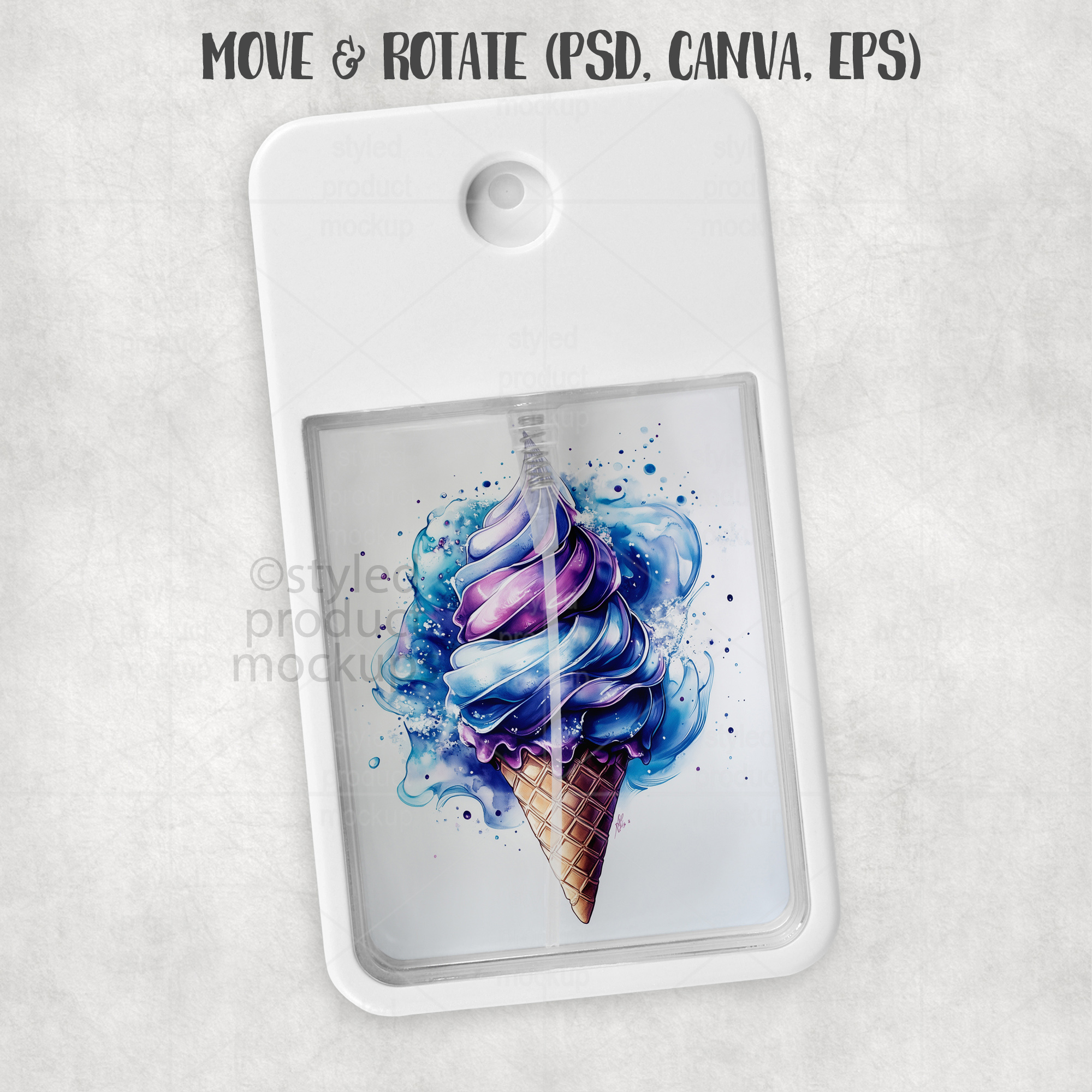 Card Perfume Spray Mockup