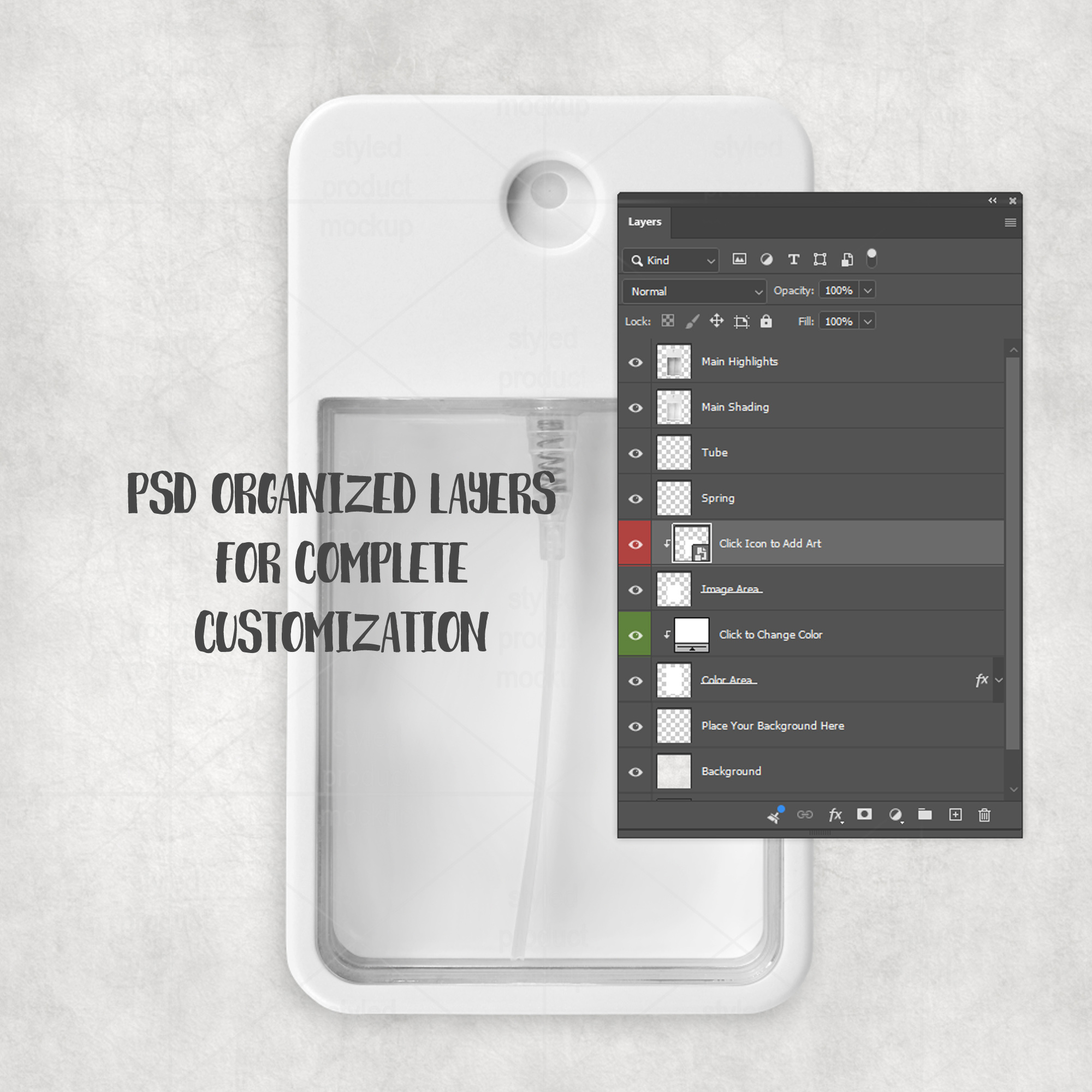 Card Perfume Spray Mockup