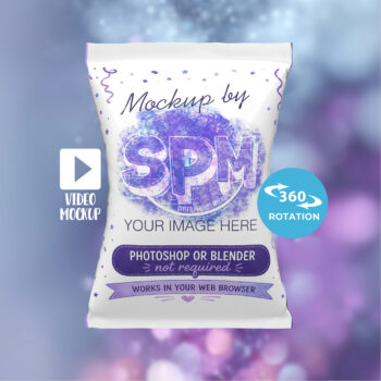 Animated Chip Bag Video Mockup