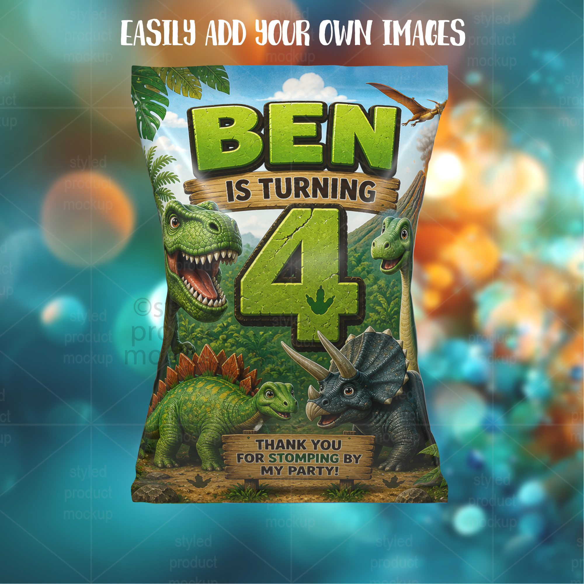 Animated Chip Bag Video Mockup