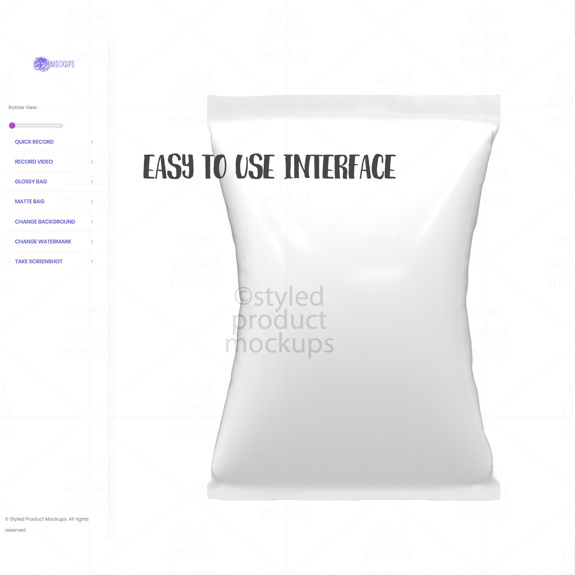 Animated Chip Bag Video Mockup