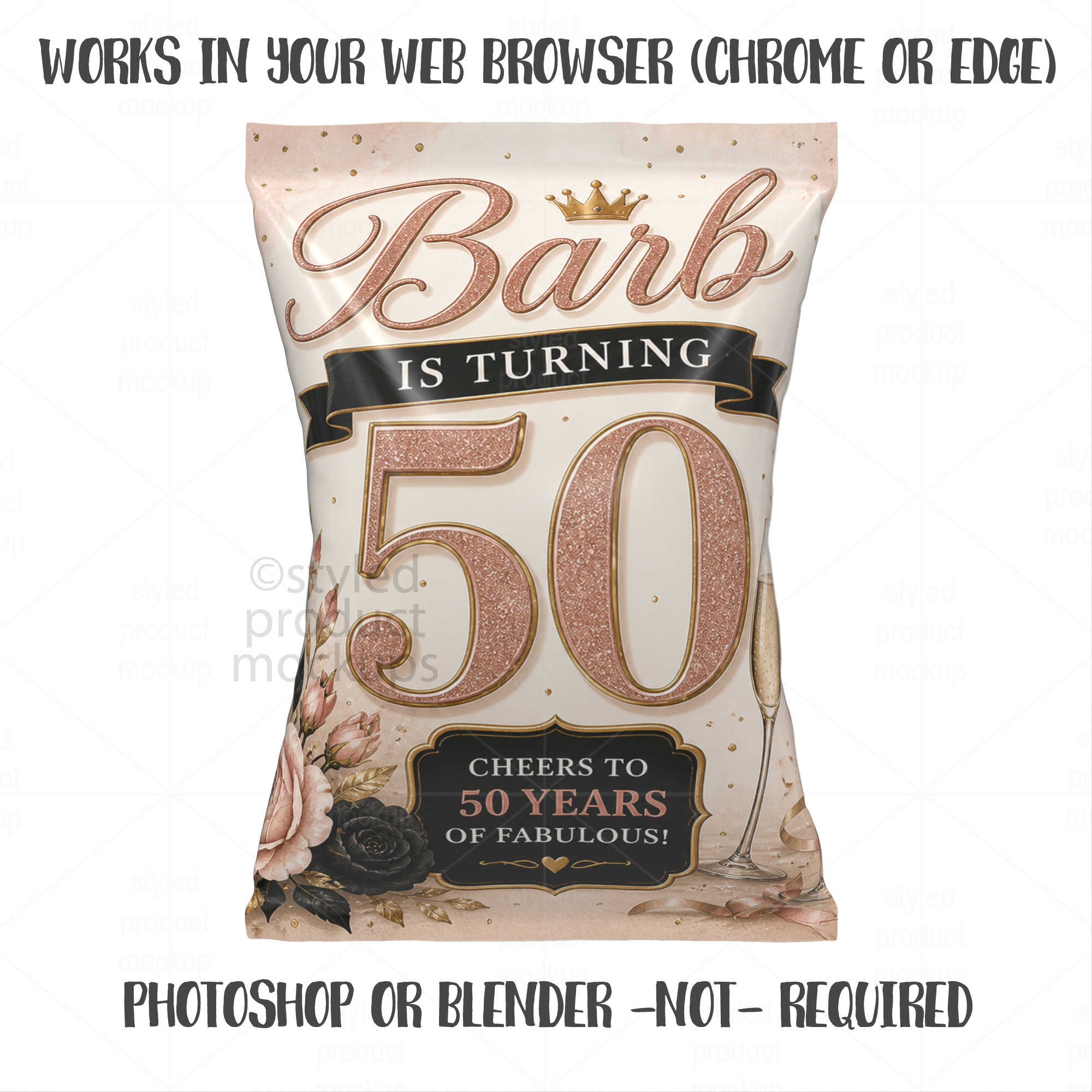 Animated Chip Bag Video Mockup