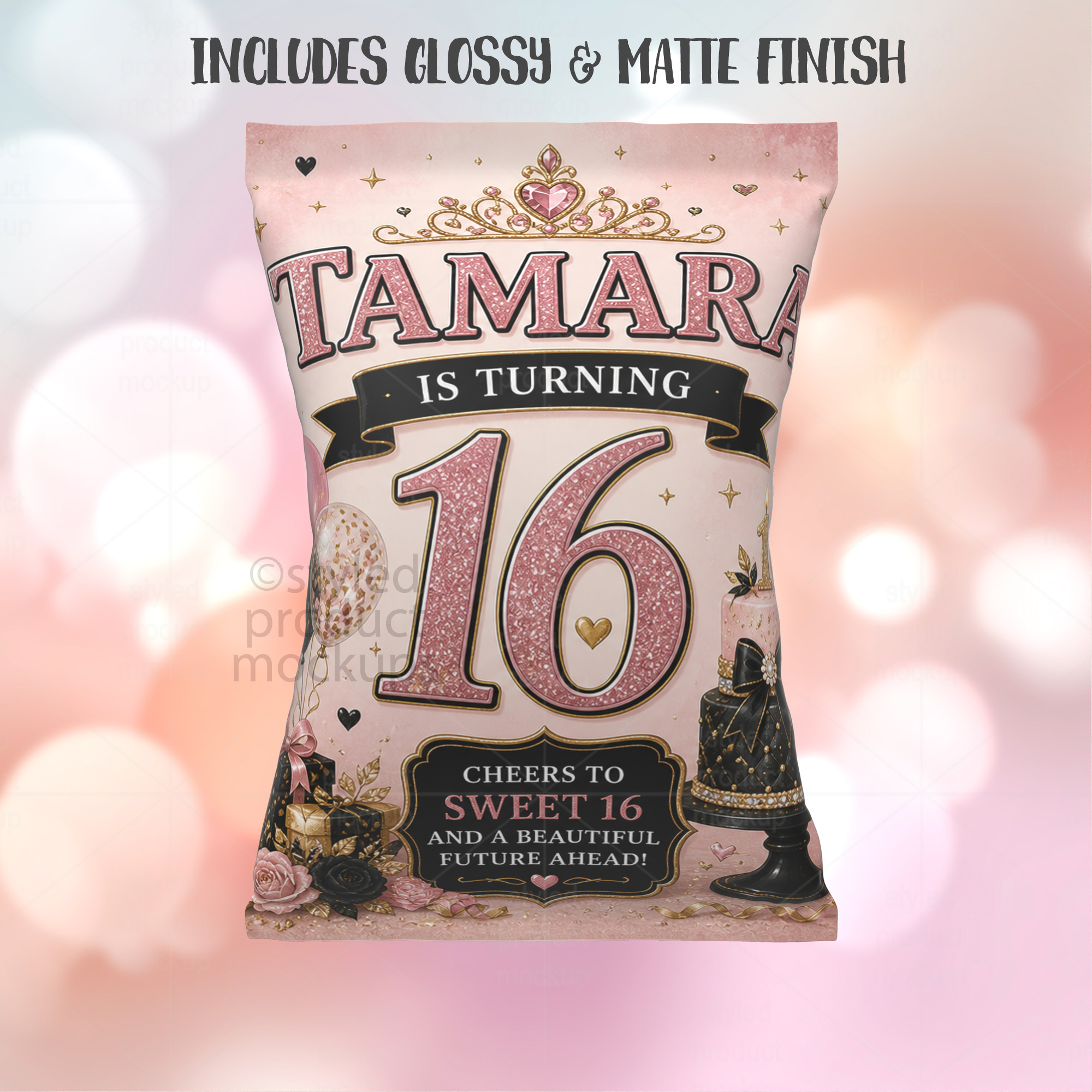 Animated Chip Bag Video Mockup