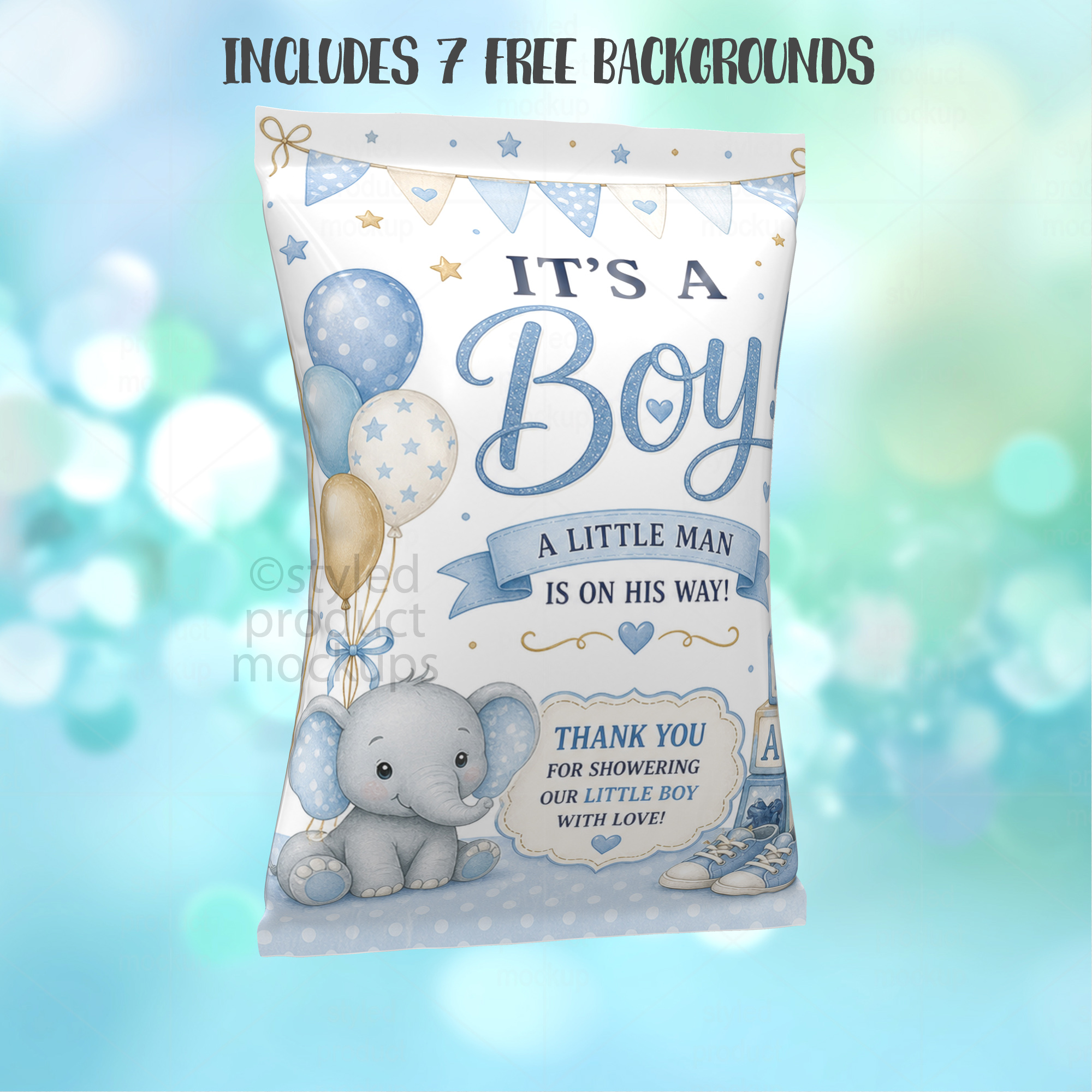 Animated Chip Bag Video Mockup