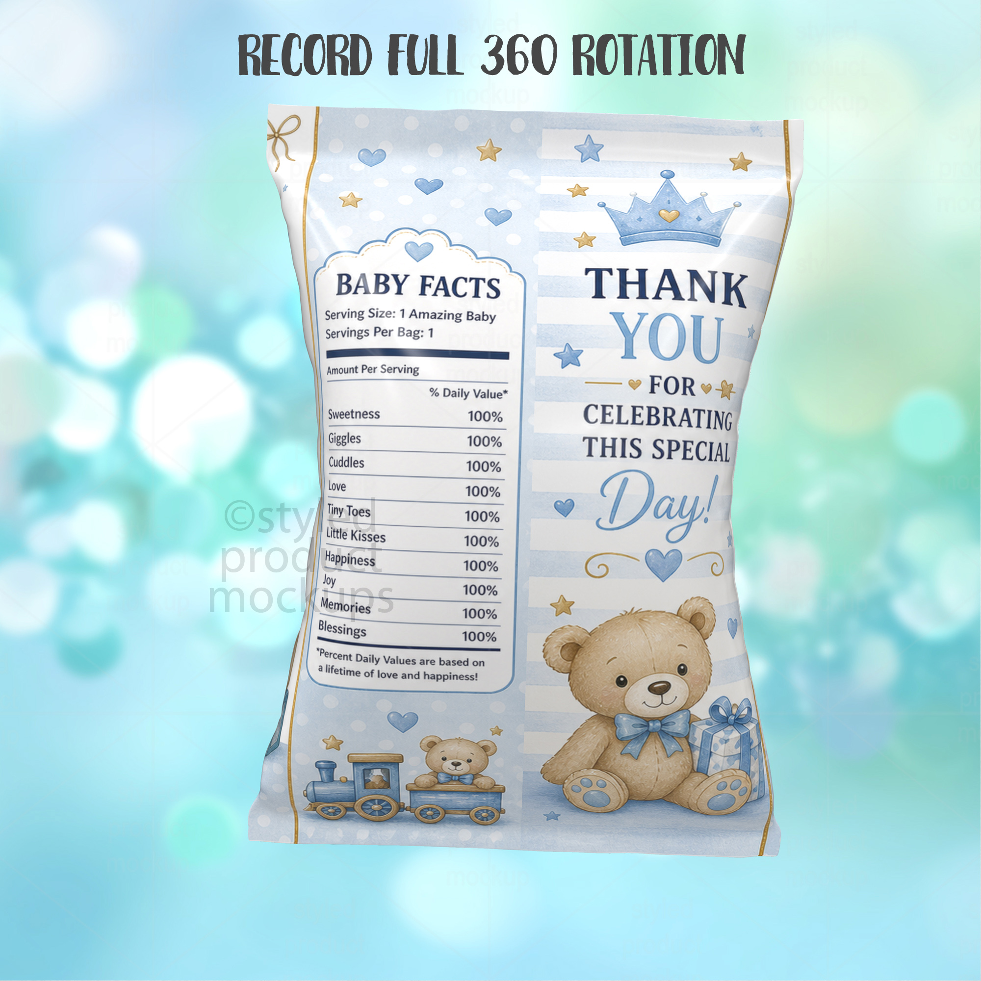 Animated Chip Bag Video Mockup