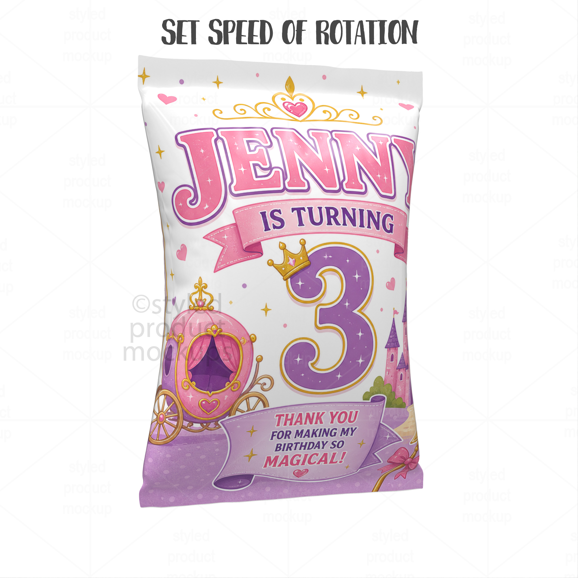 Animated Chip Bag Video Mockup