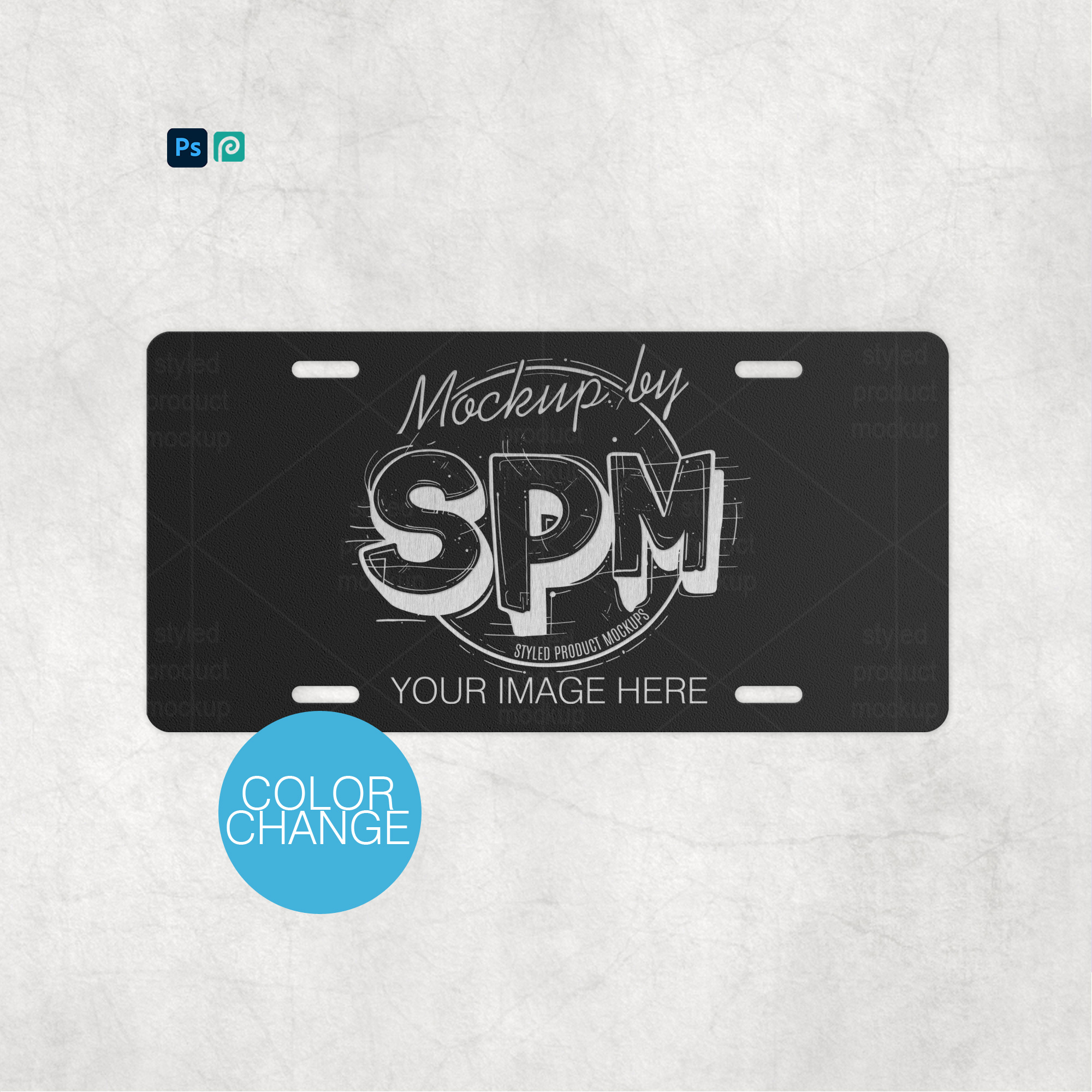Laser License Plate Mockup
