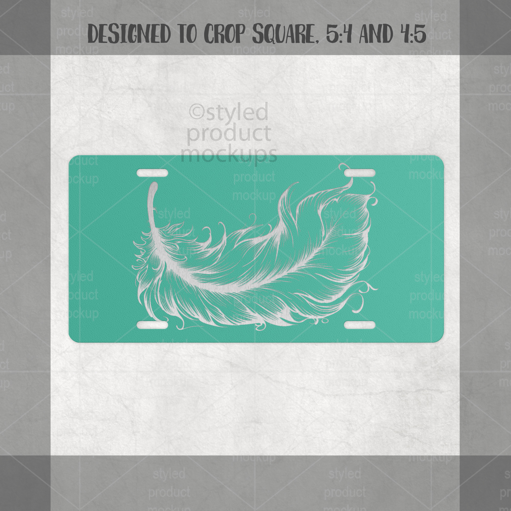 Laser License Plate Mockup