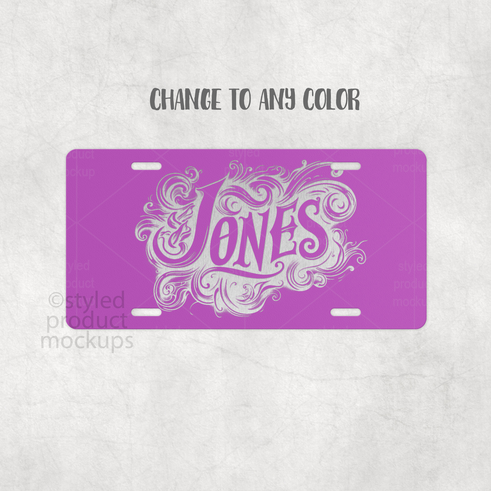 Laser License Plate Mockup