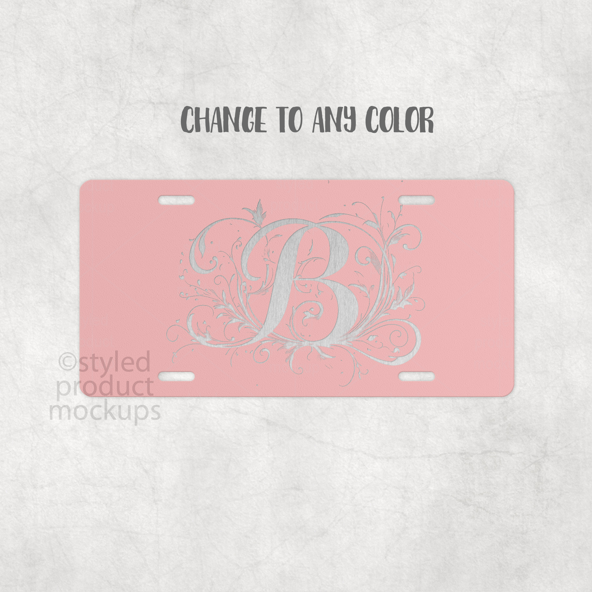 Laser License Plate Mockup