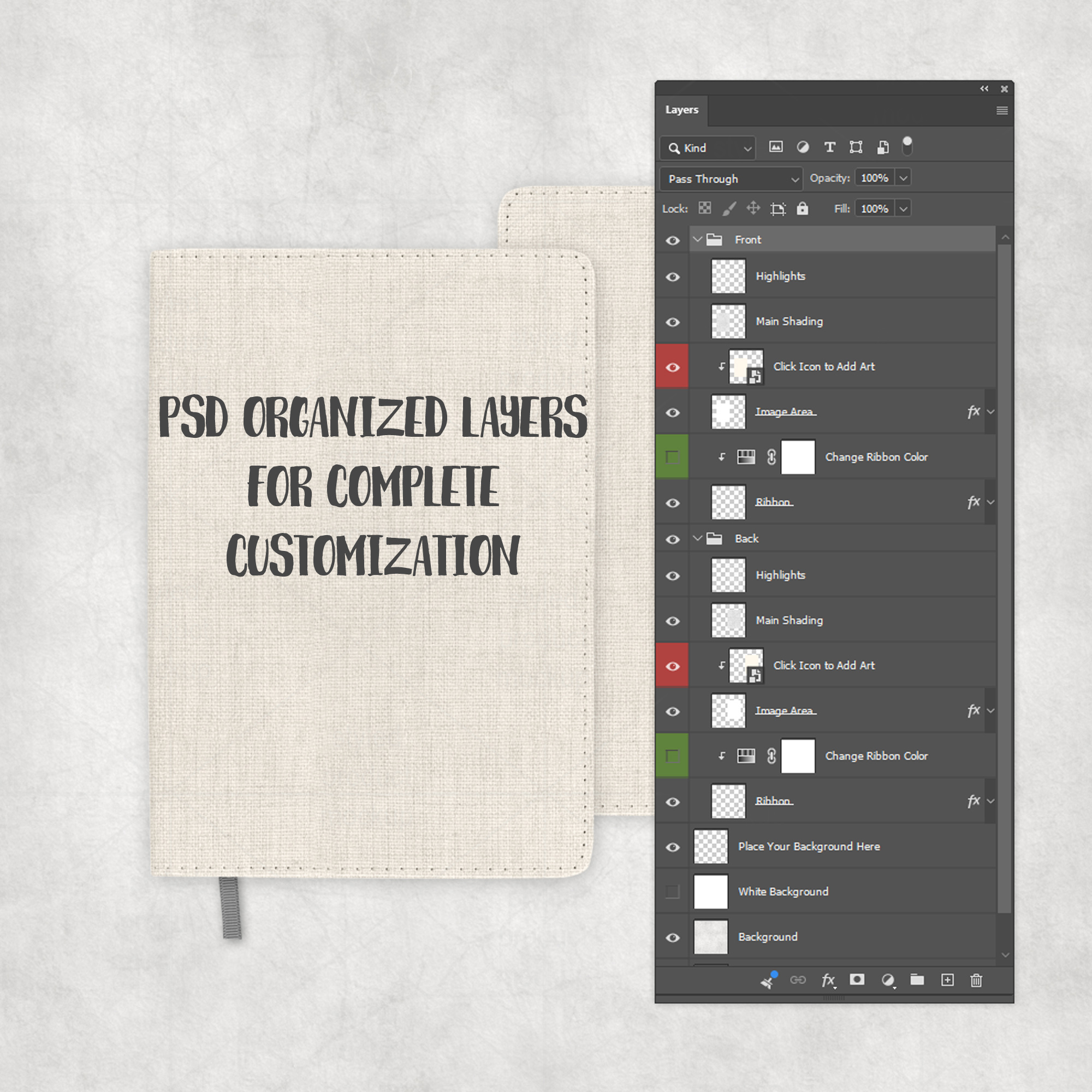Linen Journal Mockup