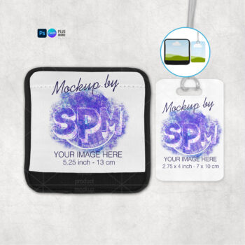 Luggage Tag and Handle Wrap Mockup Set