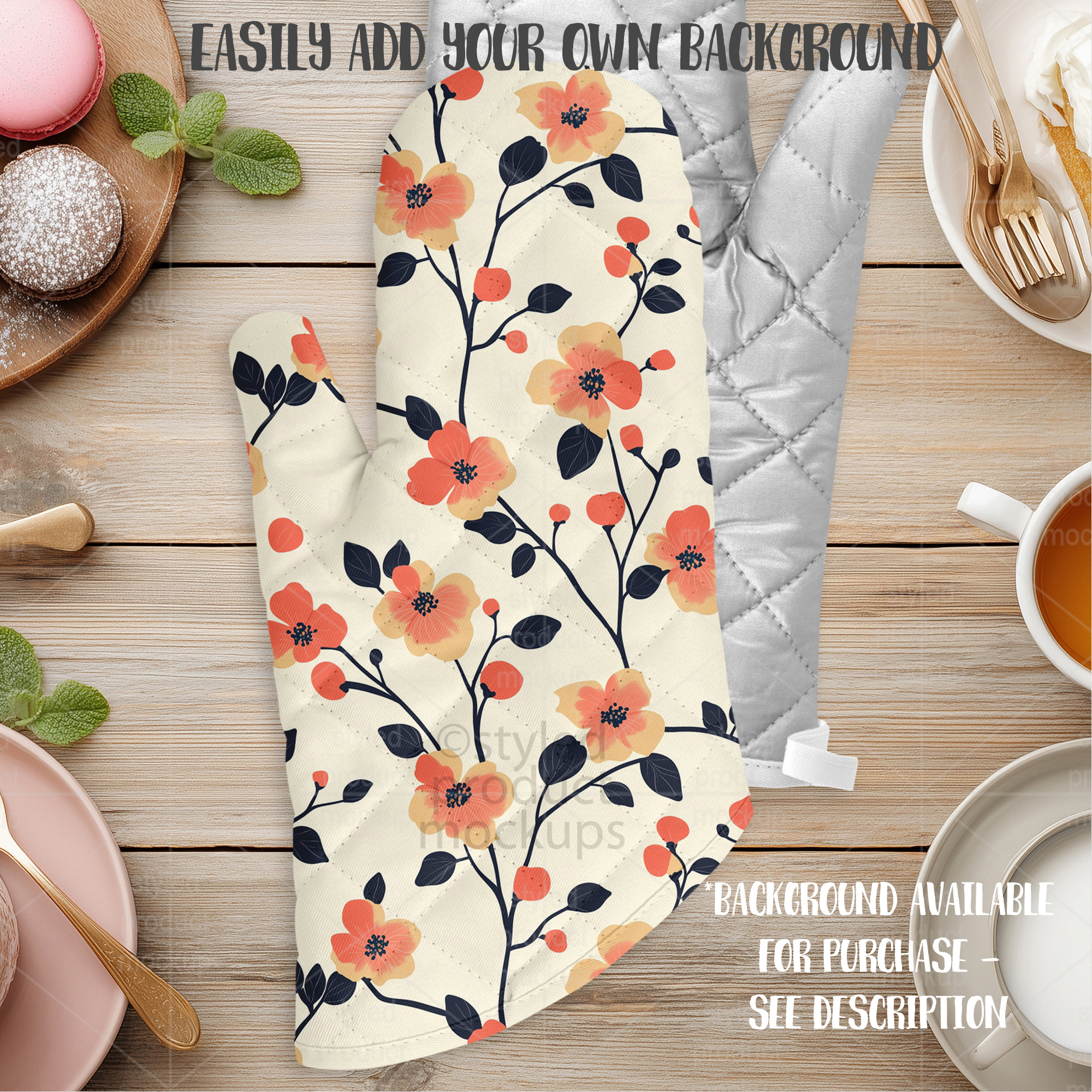 Dye Sublimation Oven Mitt Mockup