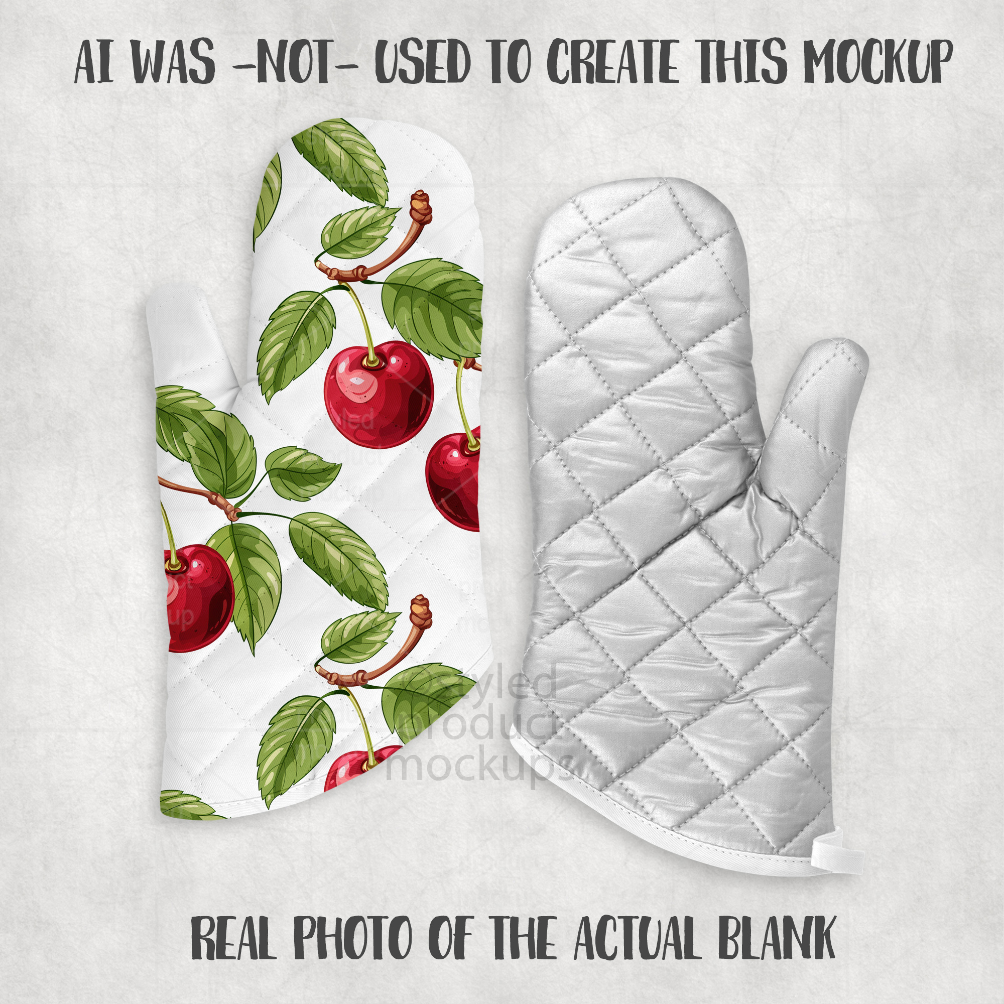 Dye Sublimation Oven Mitt Mockup