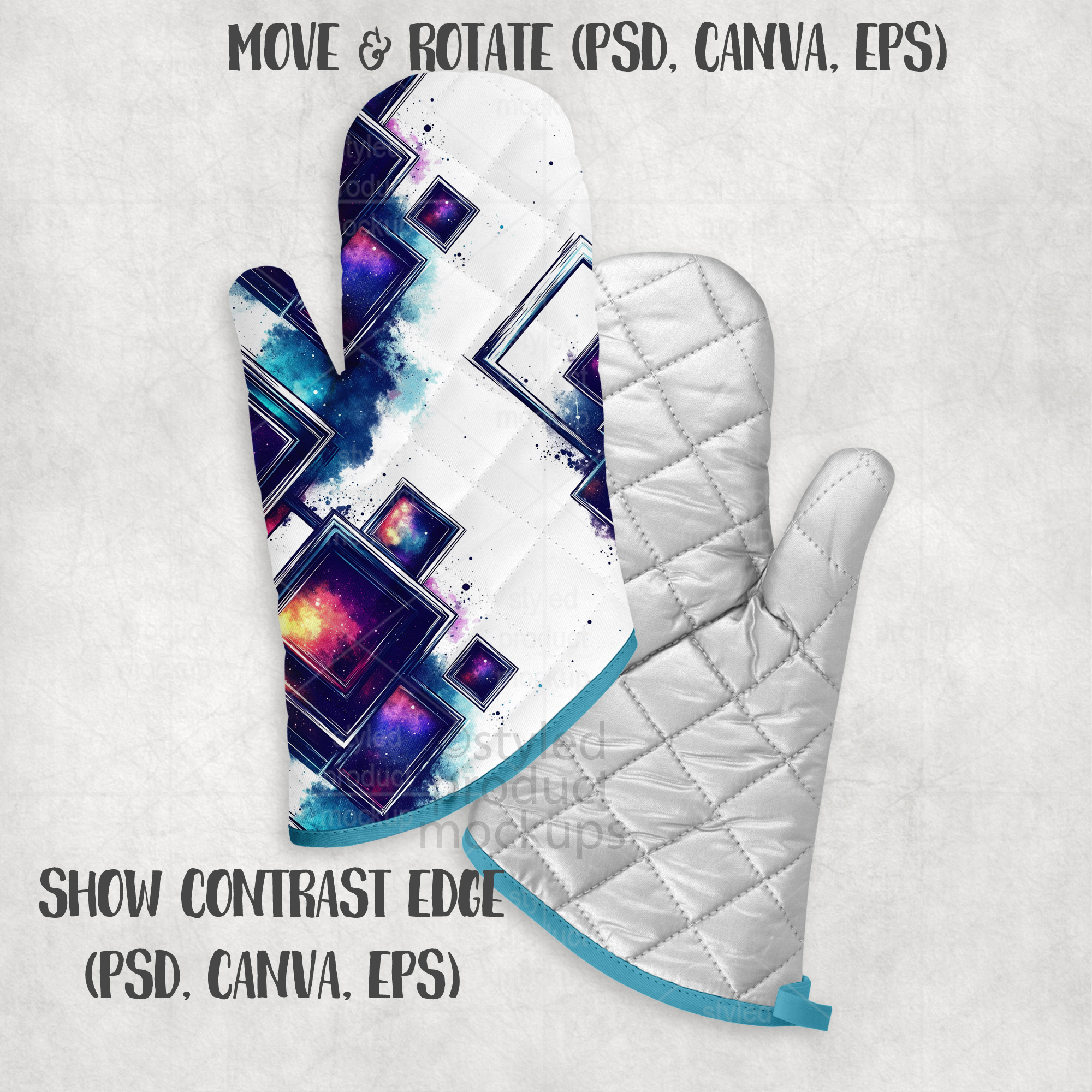 Dye Sublimation Oven Mitt Mockup