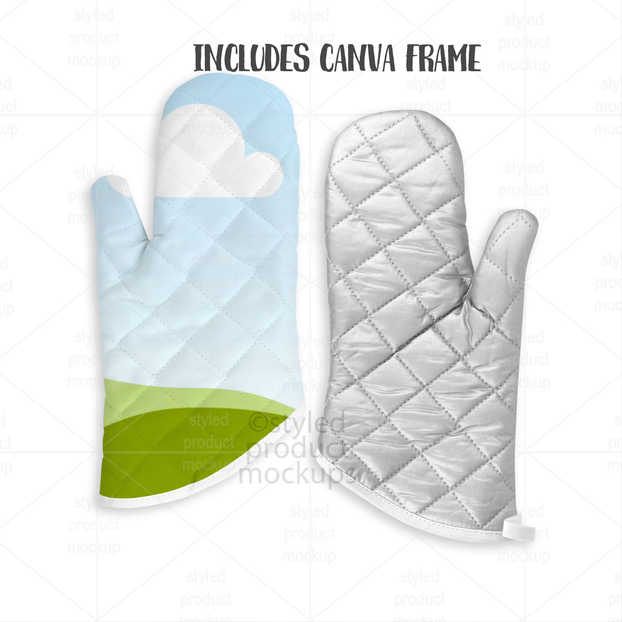 Dye Sublimation Oven Mitt Mockup