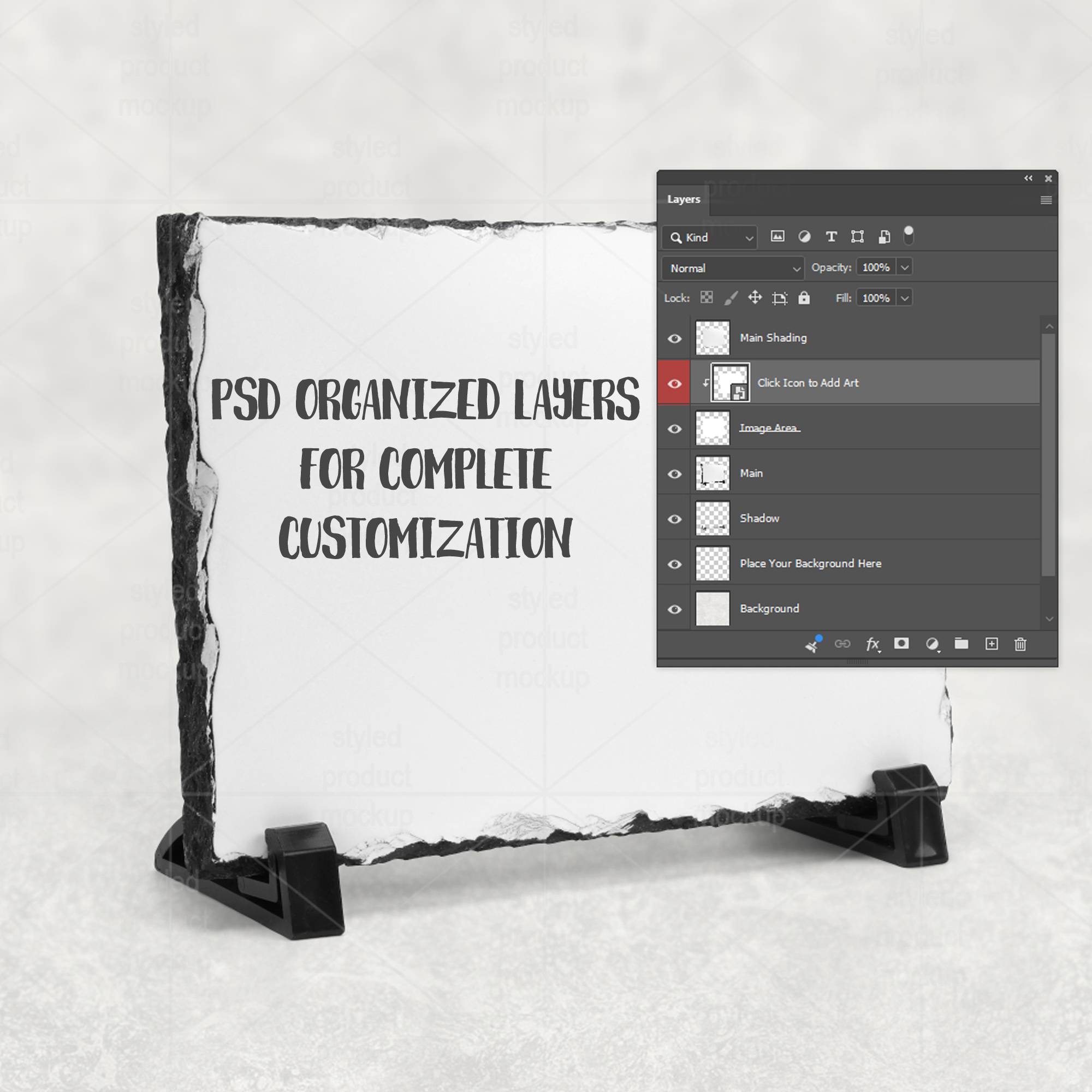 Horizontal Photo Slate Mockup