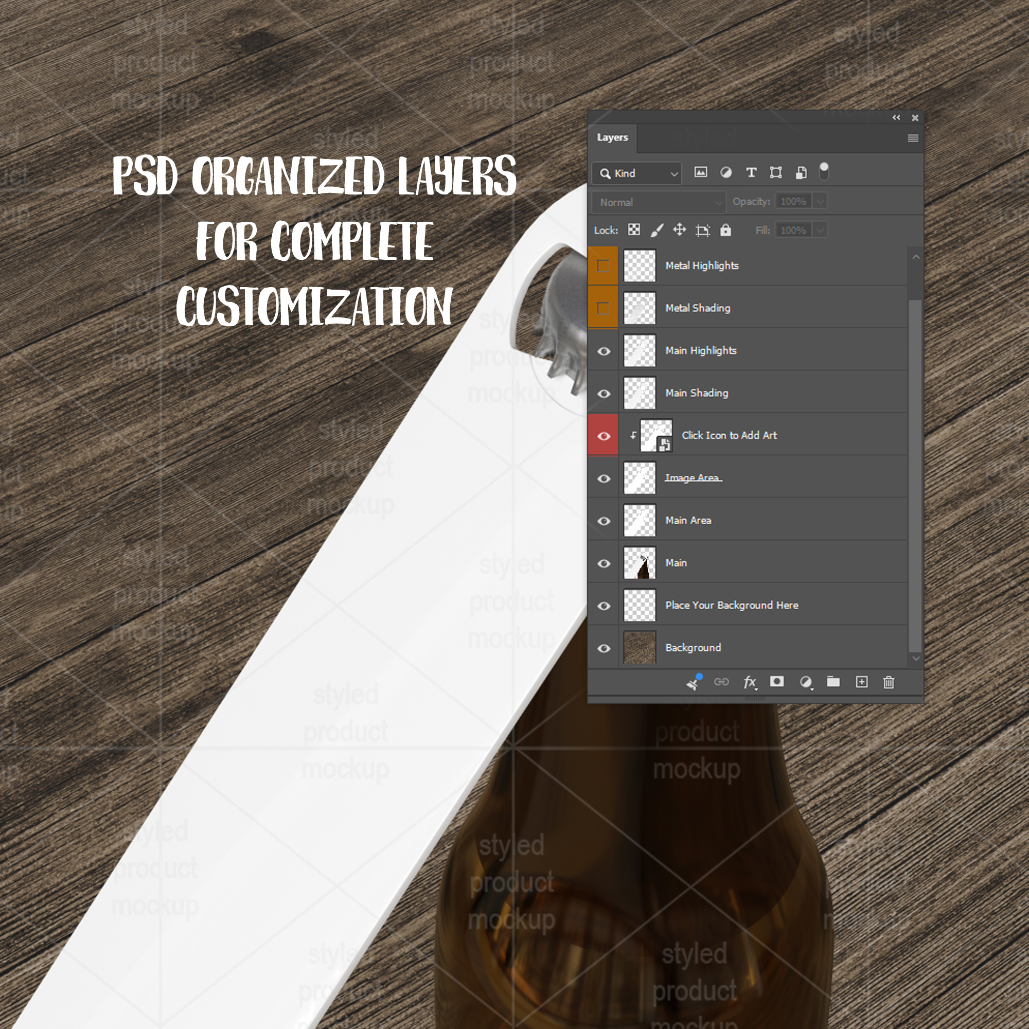 Pub Style Bottle Opener Mockup