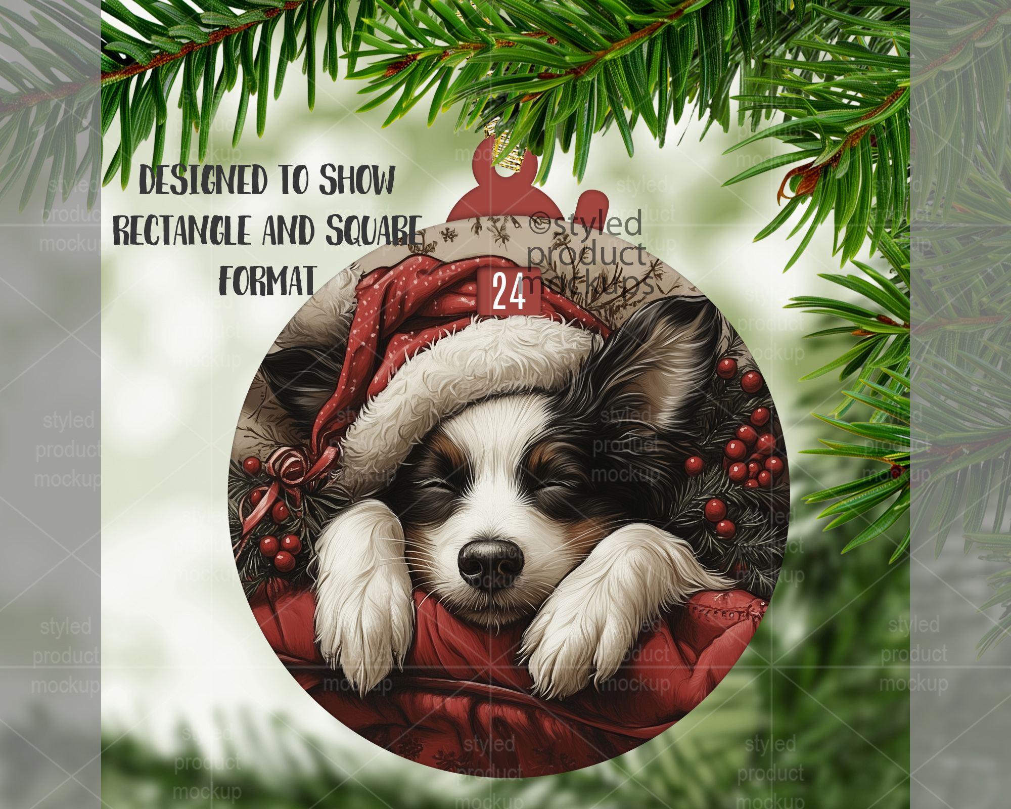 Free Christmas Ornament Mockup