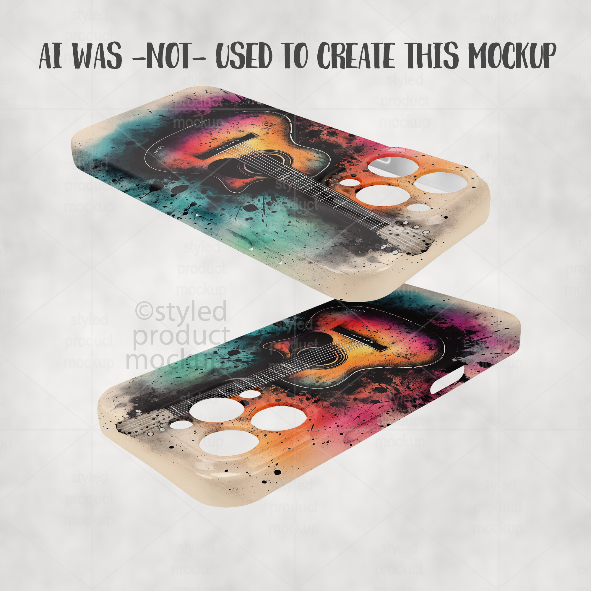 iPhone 15 Pro Max 3D Phone Case Mockup