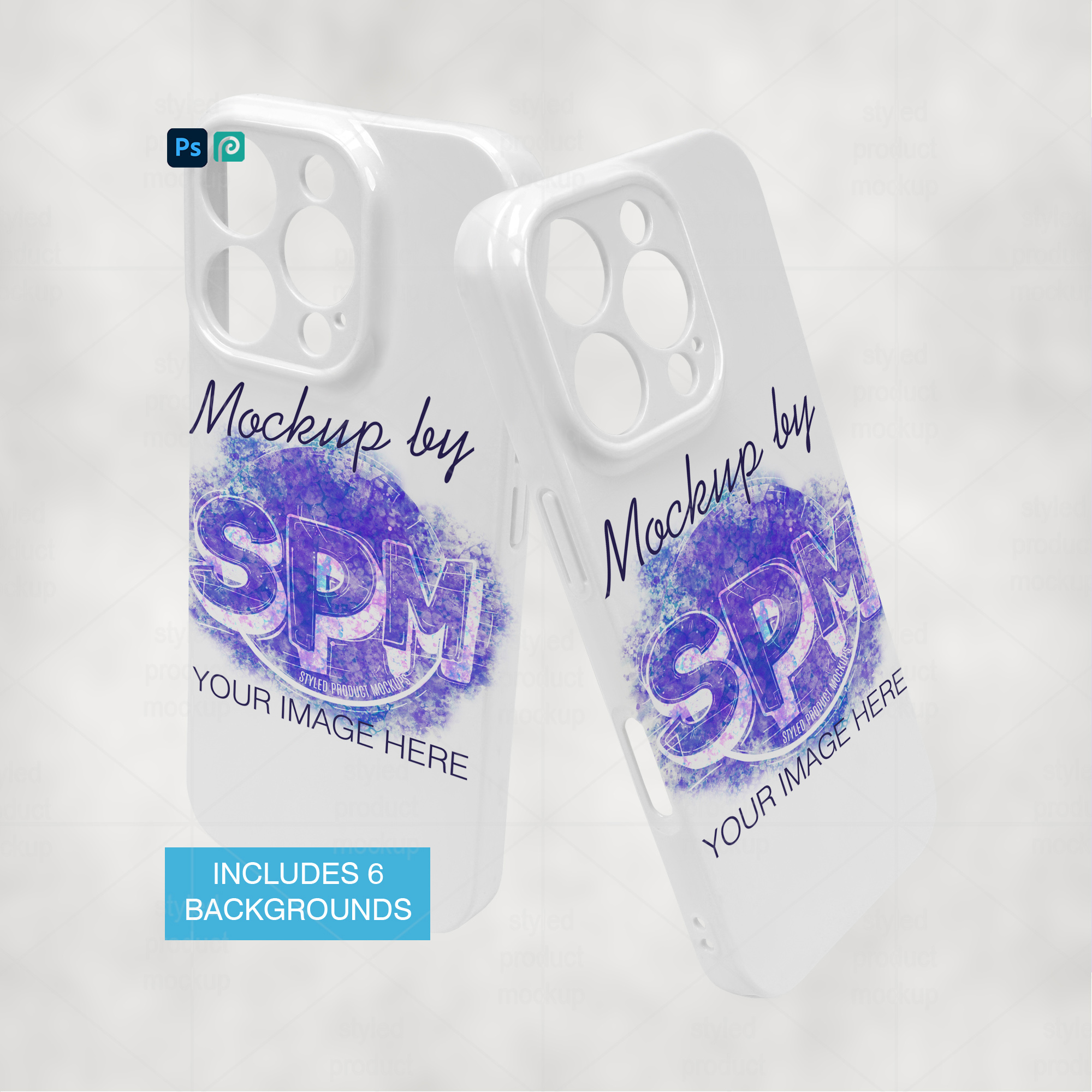 iPhone 3D Case Mockup